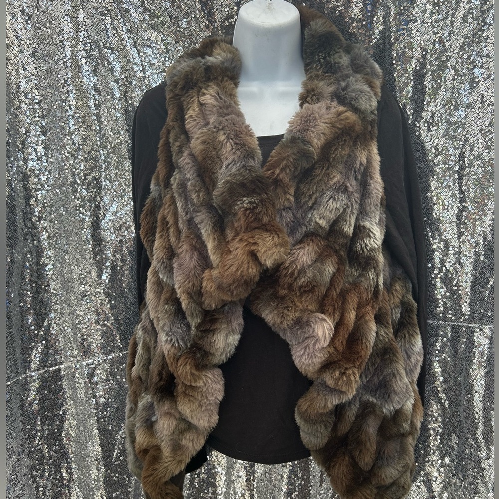 ZARA fut coat size S